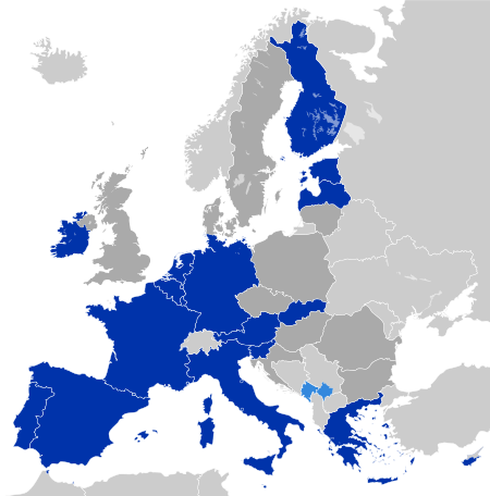 La zona euro il 1/1/2015