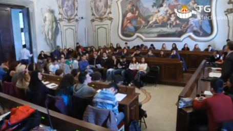 Pavia, Sala consigliare - X forum dei giovani sull'Europa
